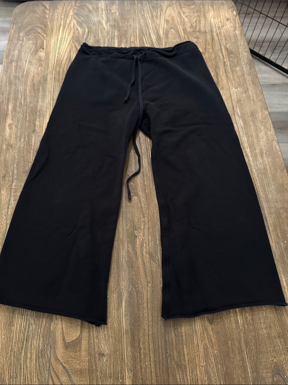 Nili Lotan Black Wide-Leg Track Pants M